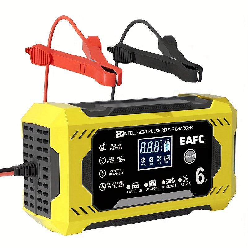 12V/24V 6A Smart Car Battery Charger and Maintainer